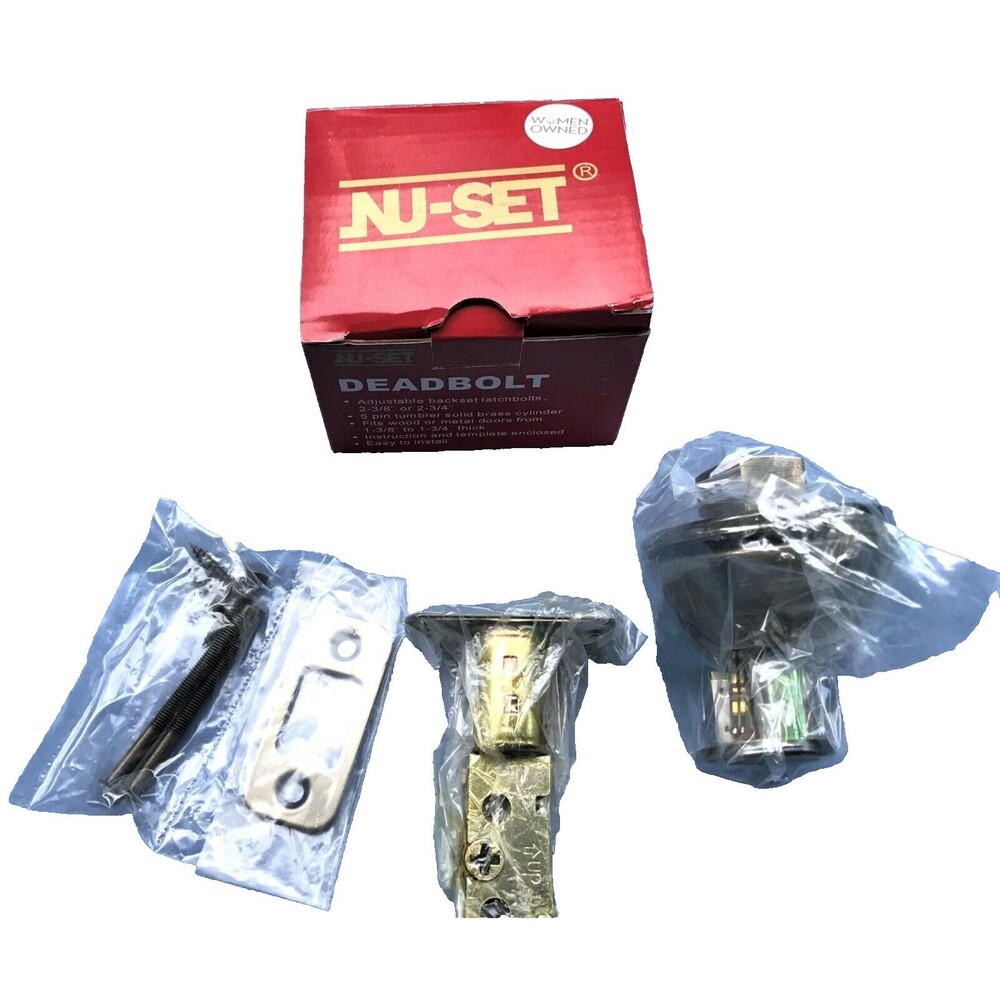 1 NU-SET Contractor Deadbolt lock, code to 13525. two keys- Home Security